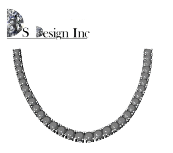 Tennis Necklace 4 Prongs