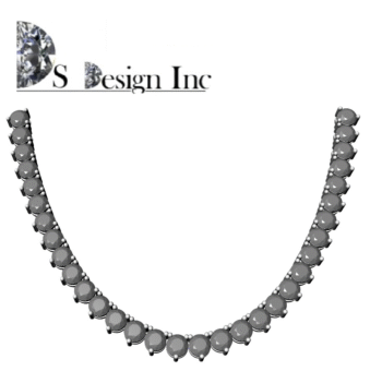 Tennis Necklace 3 Prongs